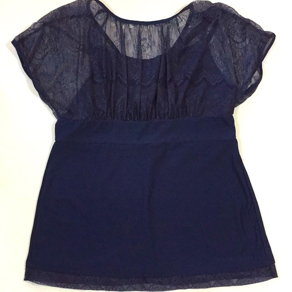 Avon Tops - NWOT Dress Blouse color/Midnight Blue Size M